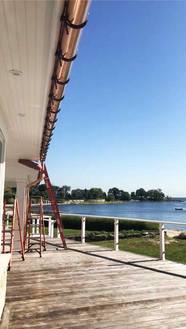 Copper-Roofing-Accents and Half Round Copper Gutter Installation