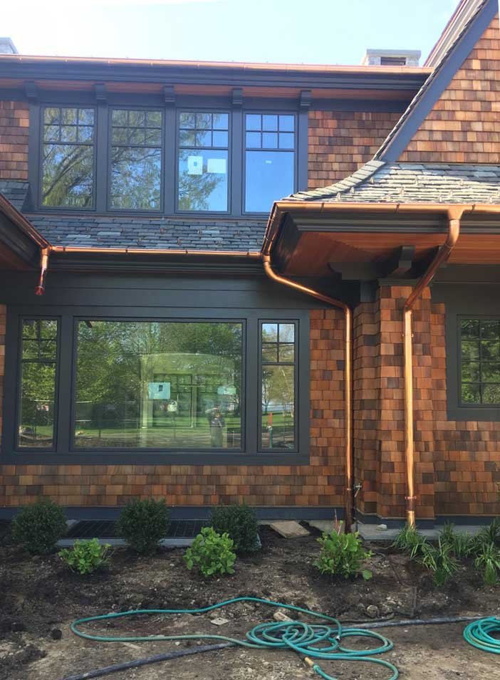 Half Round Copper Gutters