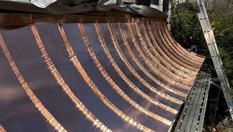 Copper Flashing & Standing Seam Metal Roofs